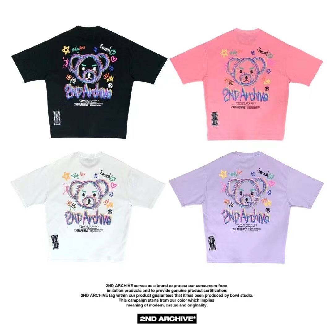 【一口價$277/件】🇰🇷韓國直送🇰🇷 2ND ARCHIVE Art Bear Tee - 4 Color APM 537 BOWL