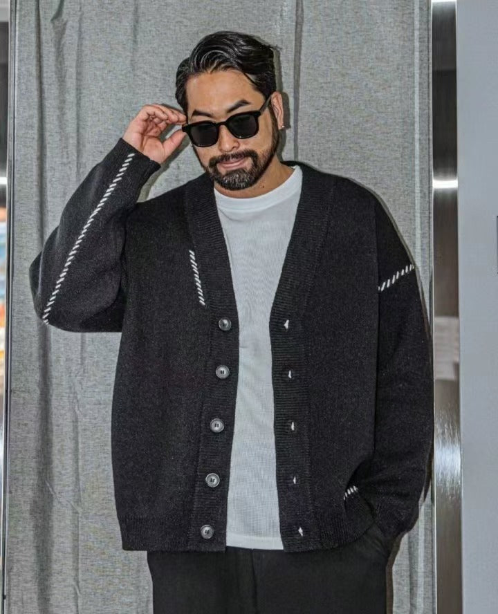 韓國直送 PLUS 82 HIYA Handmade Stitch Cardigan
