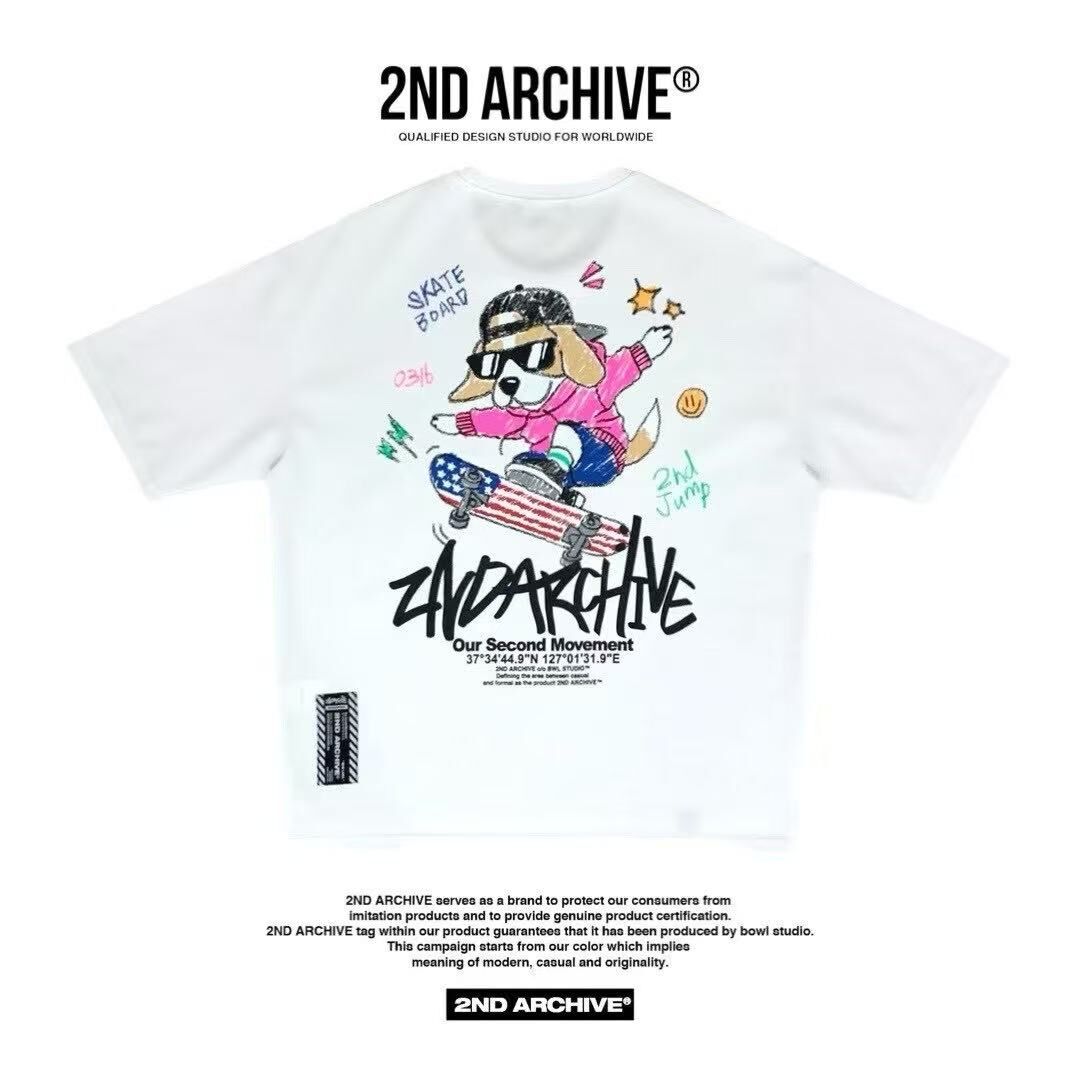韓國直送 2ND ARCHIVE Board Beagle Crayon Tee