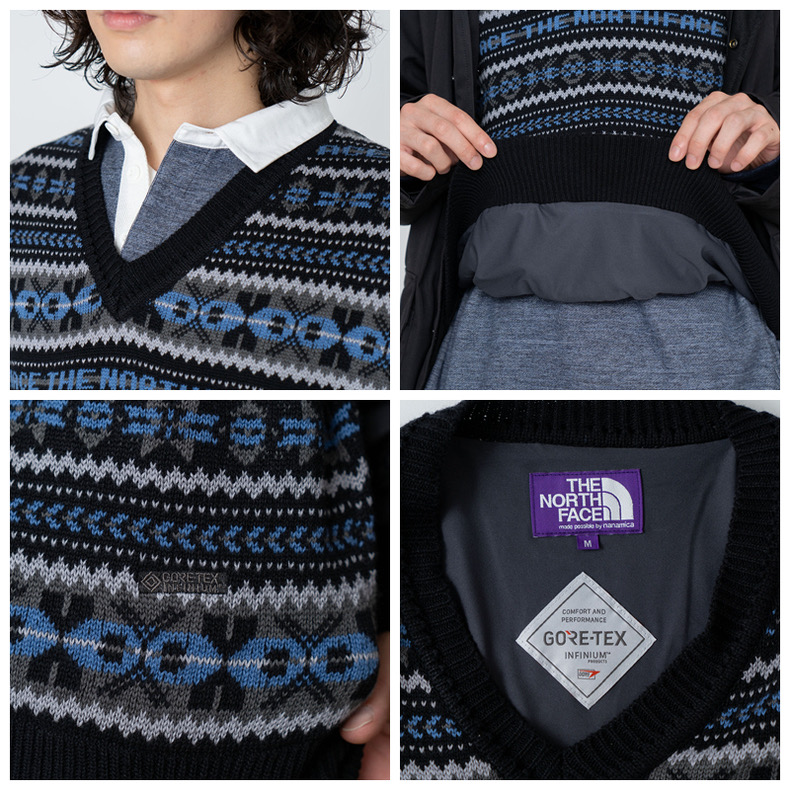 TNF PURPLE LABEL LABEL GORE-TEX INFINIUM™ Fair Isle Vest NT6301N