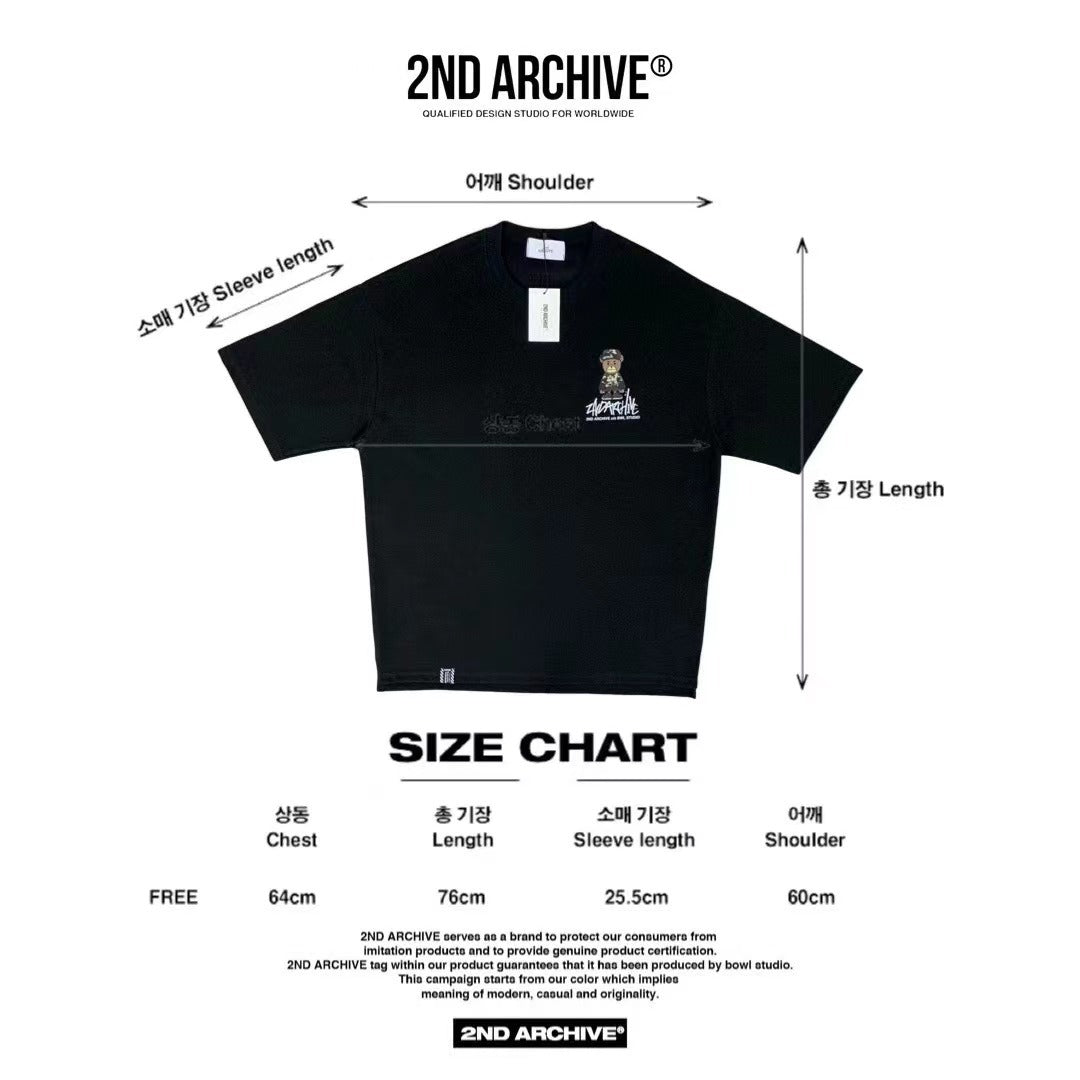 【一口價$277/件】🇰🇷韓國直送🇰🇷 2ND ARCHIVE Camouflage Army Bear Tee- 3 Color APM 537 BOWL