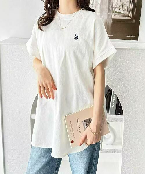 日本直送U.S. POLO ASSN French Sleeve Tee