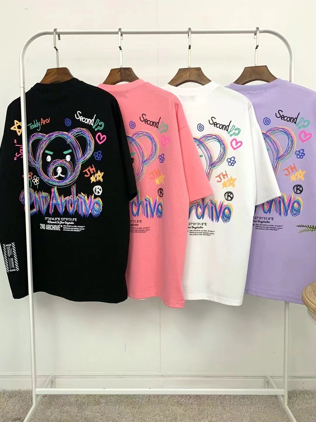 【一口價$277/件】🇰🇷韓國直送🇰🇷 2ND ARCHIVE Art Bear Tee - 4 Color APM 537 BOWL