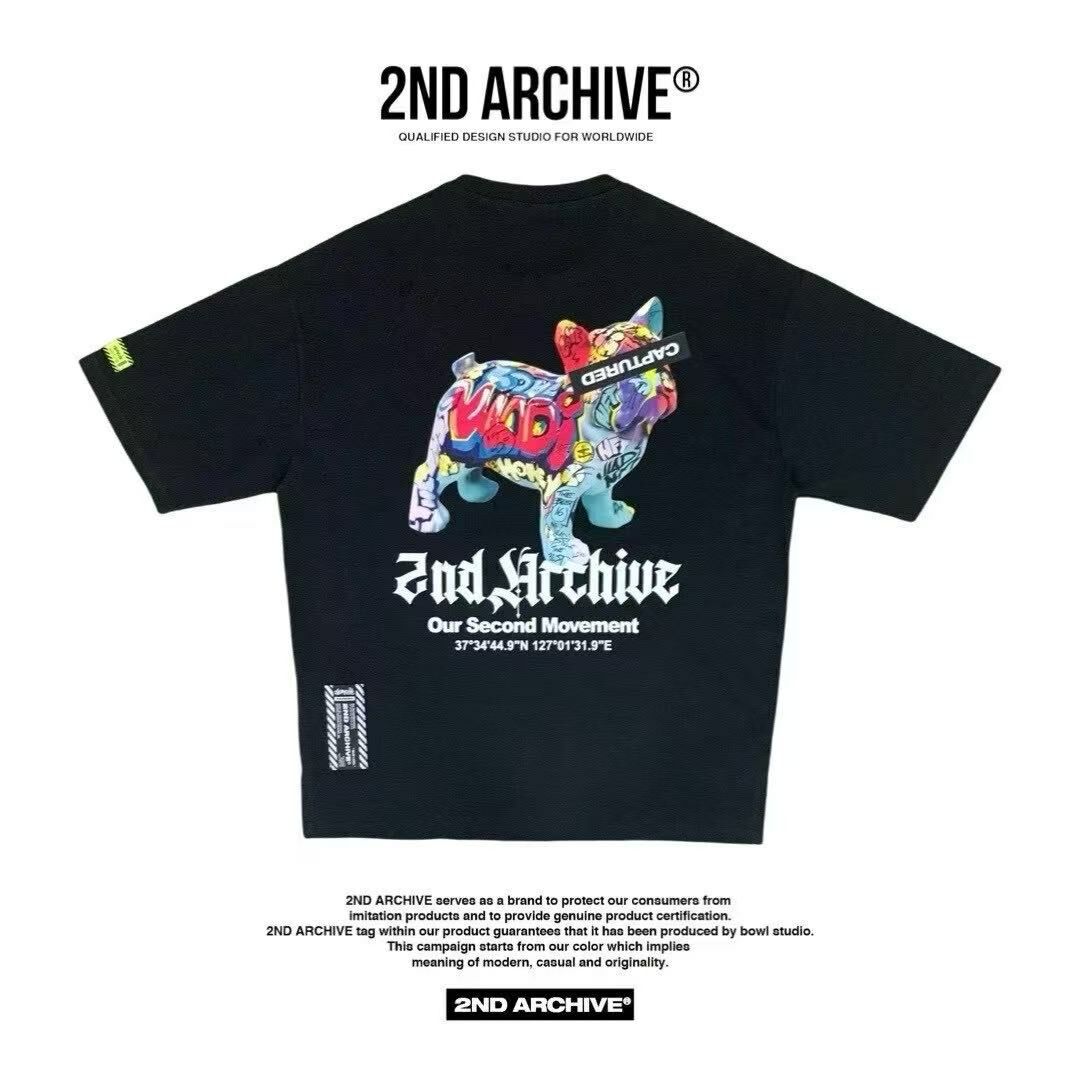 韓國直送🇰🇷 2ND ARCHIVE Tape Bulldog T-shirt - 4 Color APM 537 BOWL
