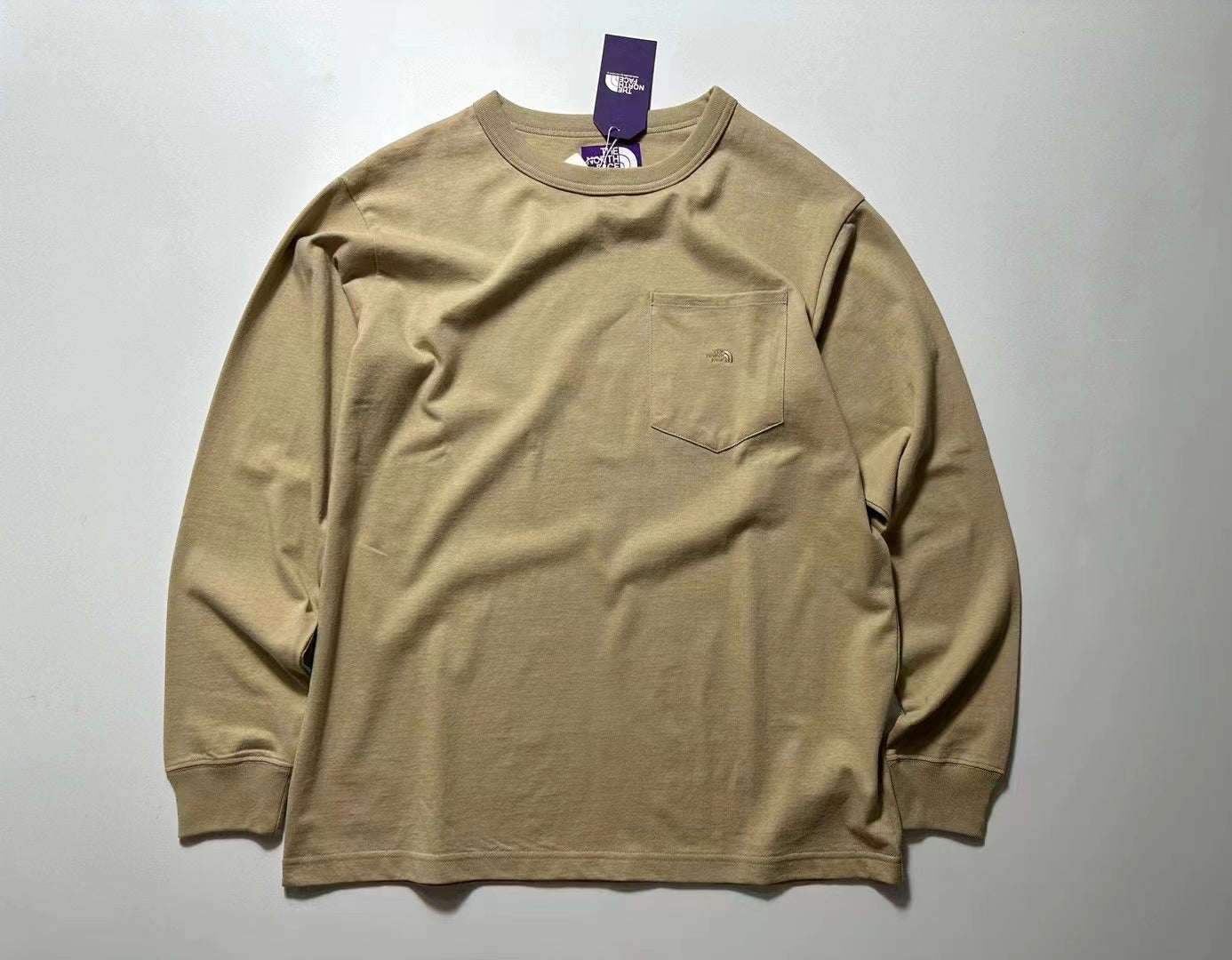TNF PURPLE 7oz Long Sleeve Pocket Tee -6 Color