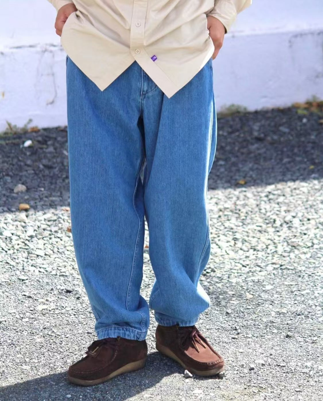 TNF PURPLE LABEL Denim Wide Tapered Field Pants NT5357N Jiyan store
