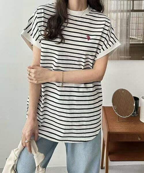 日本直送U.S. POLO ASSN French Sleeve Tee