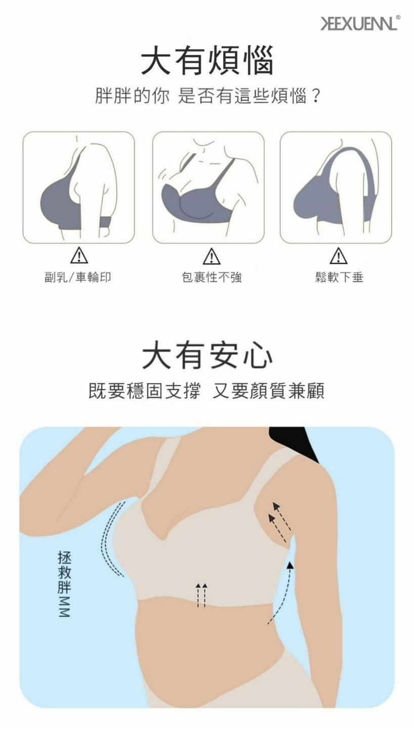 【一口價$179/個】KEEXUENNL 珂宣尼 B12大胸內衣