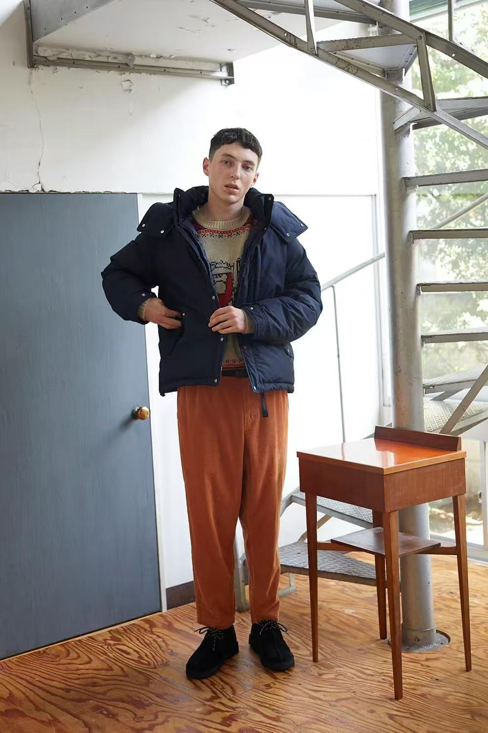 TNF PURPLE LABEL X JS 65/35 MOUNTAIN SHORT DOWN JACKET 羽绒