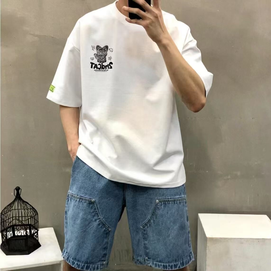 韓國直送 2ND ARCHIVE Lettering Cat Tee