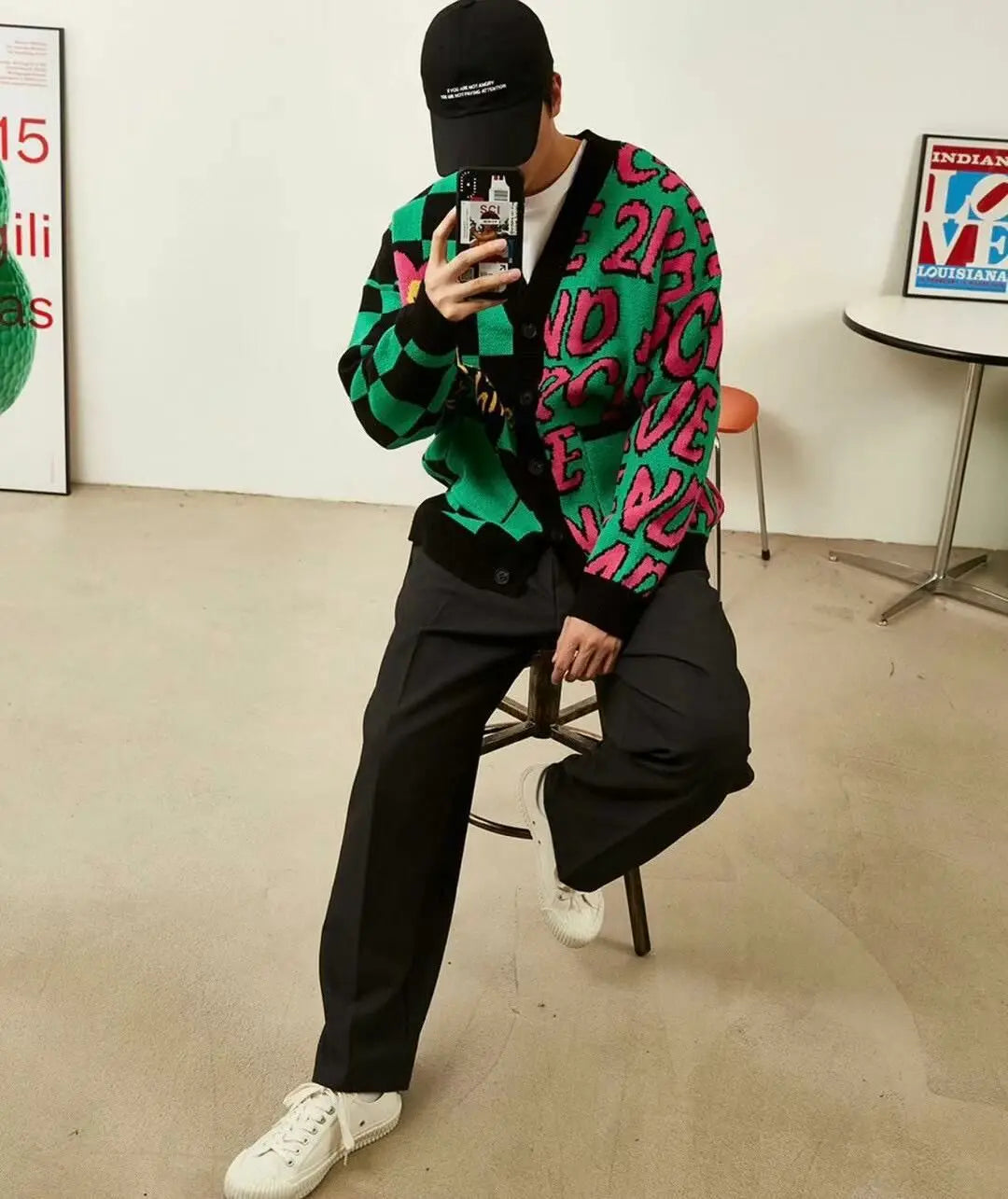 【一口價$449/件】🇰🇷韓國直送🇰🇷 2ND ARCHIVE Smiley Flower Check Cardigan 2ND ARCHIVE