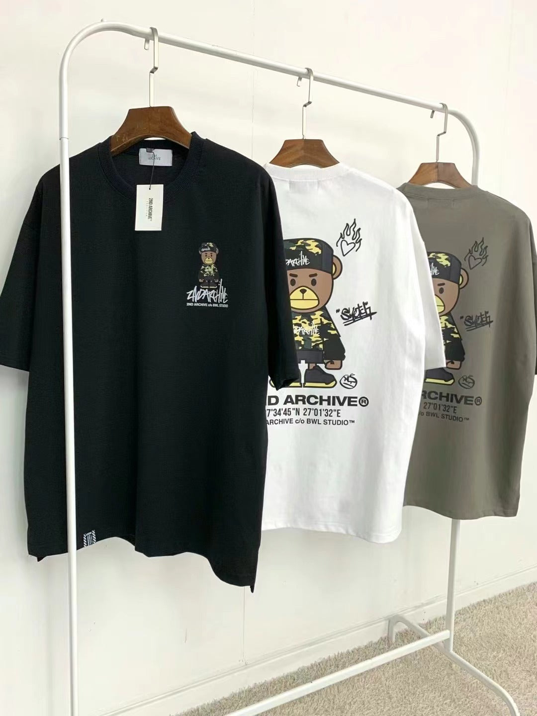 【一口價$277/件】🇰🇷韓國直送🇰🇷 2ND ARCHIVE Camouflage Army Bear Tee- 3 Color APM 537 BOWL
