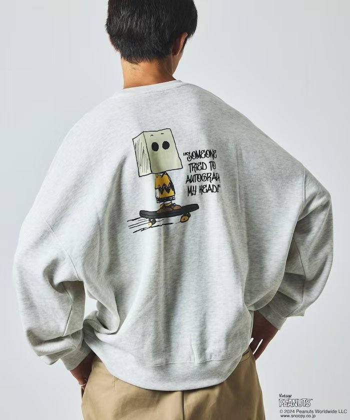 PEANUTS Charlie Silhouette Back Print Sweatshirt - HLY & CHOCCICO
