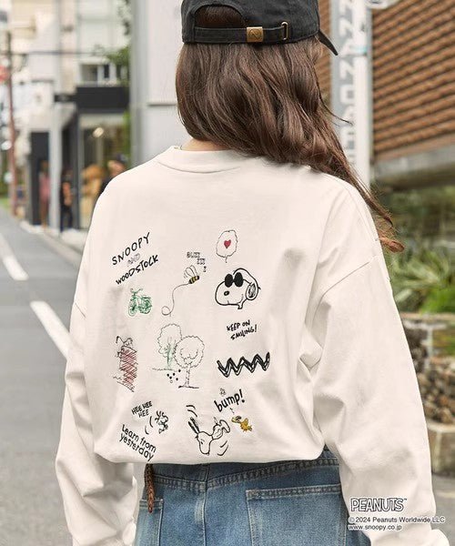 PEANUTS / SNOOPY Vintage Print Oversized Long T-Shirt HLY & CHOCCICO