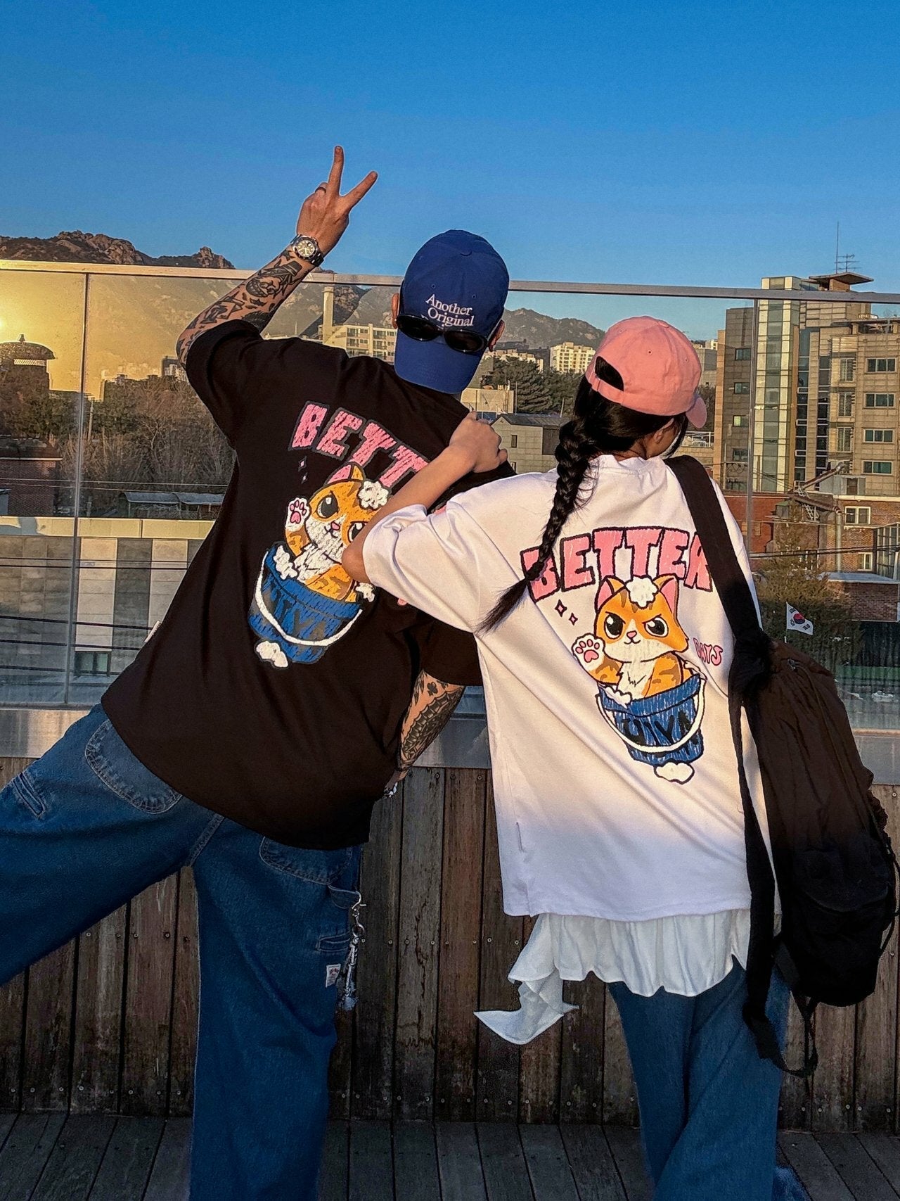 韓國直送 PLUS 82 HIYA Crayon Bubble Cat Short Sleeve - HLY & CHOCCICO