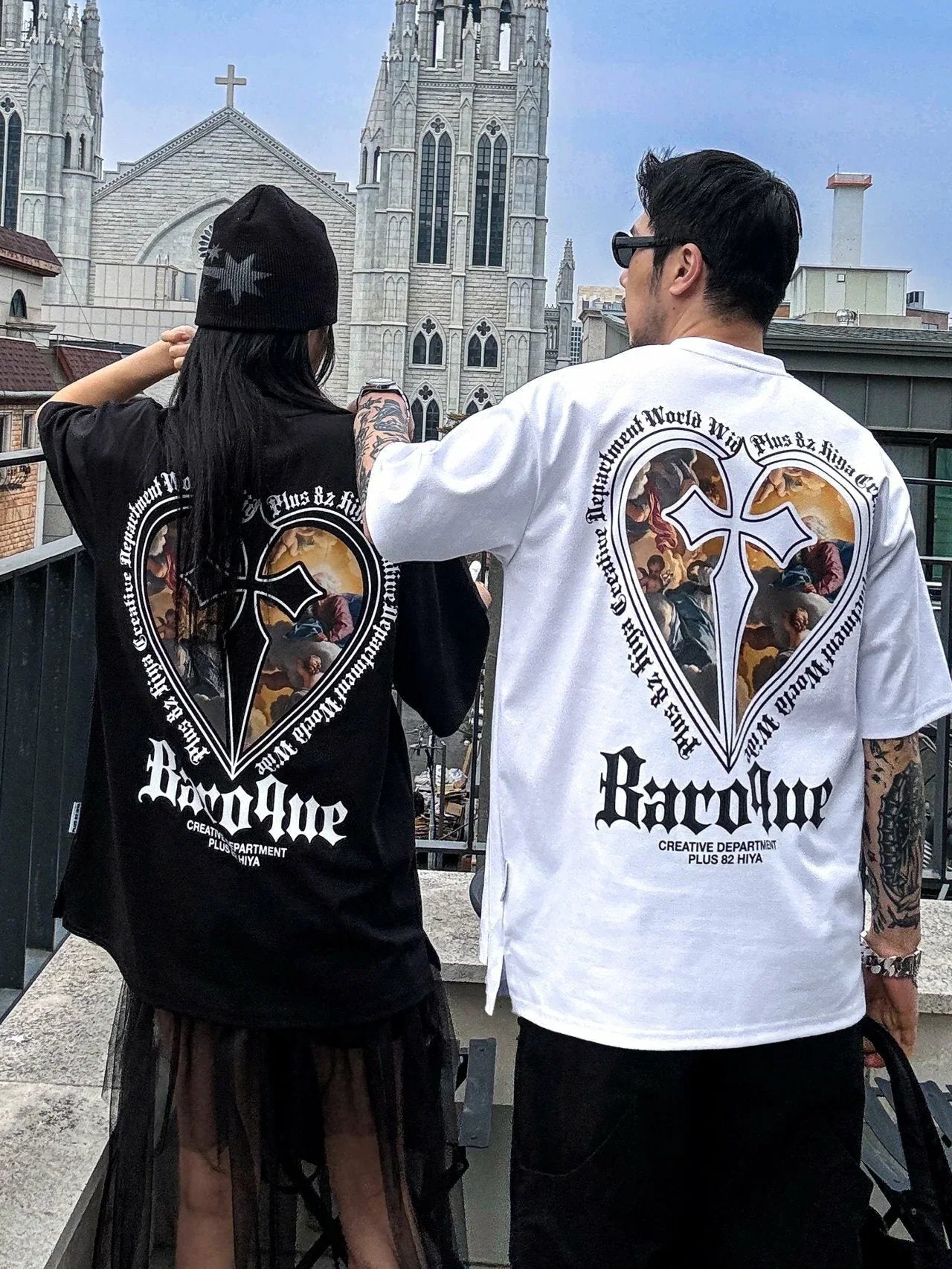韓國直送 PLUS 82 HIYA Heart Baroque Short Sleeve - HLY & CHOCCICO