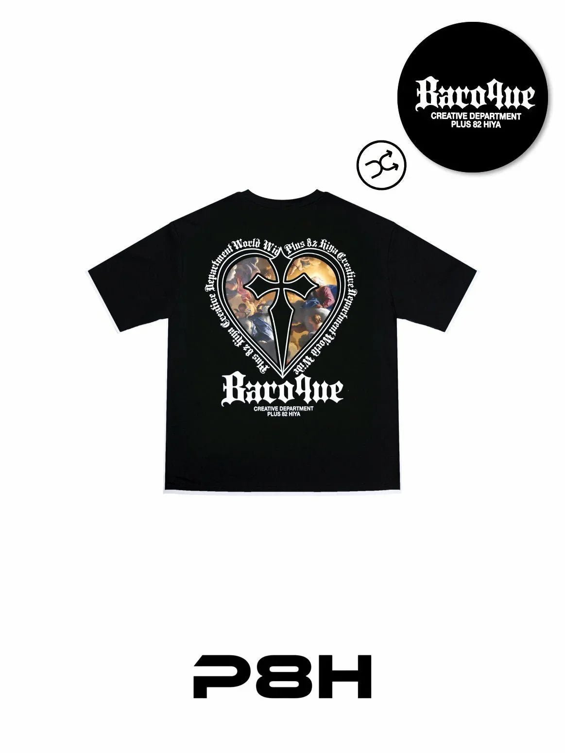 韓國直送 PLUS 82 HIYA Heart Baroque Short Sleeve - HLY & CHOCCICO