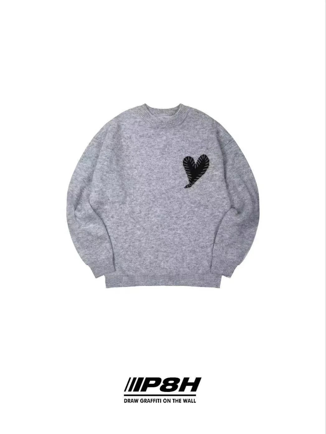 韓國直送 PLUS 82 HIYA Heart Stitch Knit - 3 Color - HLY & CHOCCICO