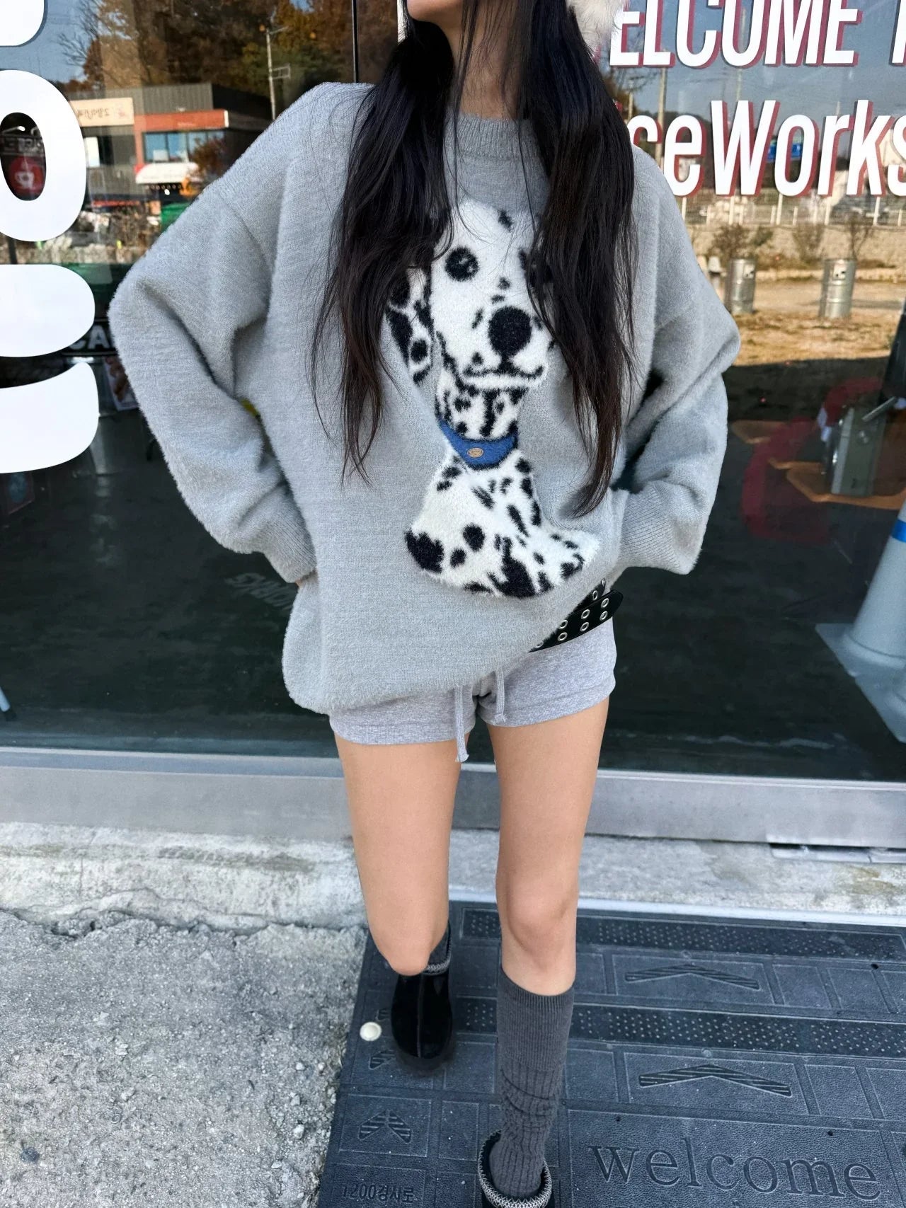 韓國直送 PLUS 82 HIYA Popchon Dalmatian Knit - HLY & CHOCCICO