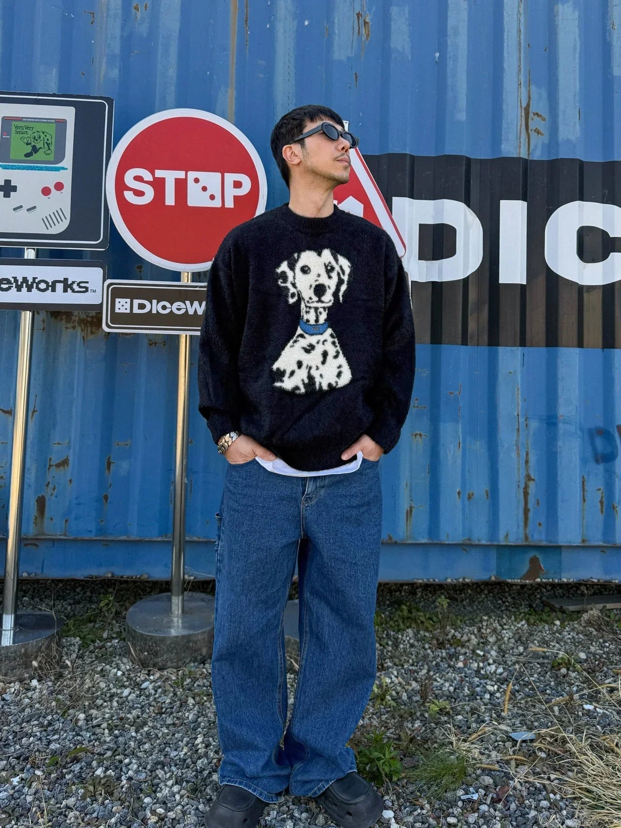 韓國直送 PLUS 82 HIYA Popchon Dalmatian Knit - HLY & CHOCCICO