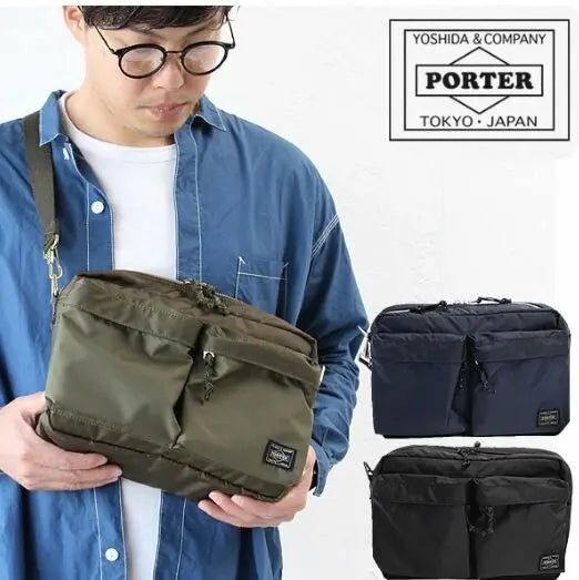 PORTER FORCE SHOULDER BAG - HLY & CHOCCICO