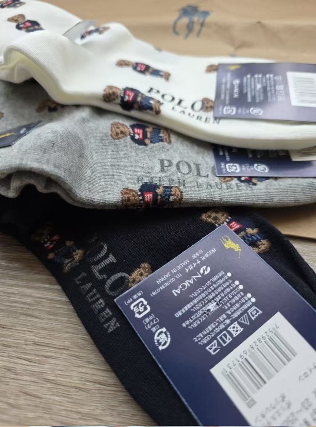 全新限定款Ralph lauren 經典熊綿襪 (一套4對) HLY & CHOCCICO