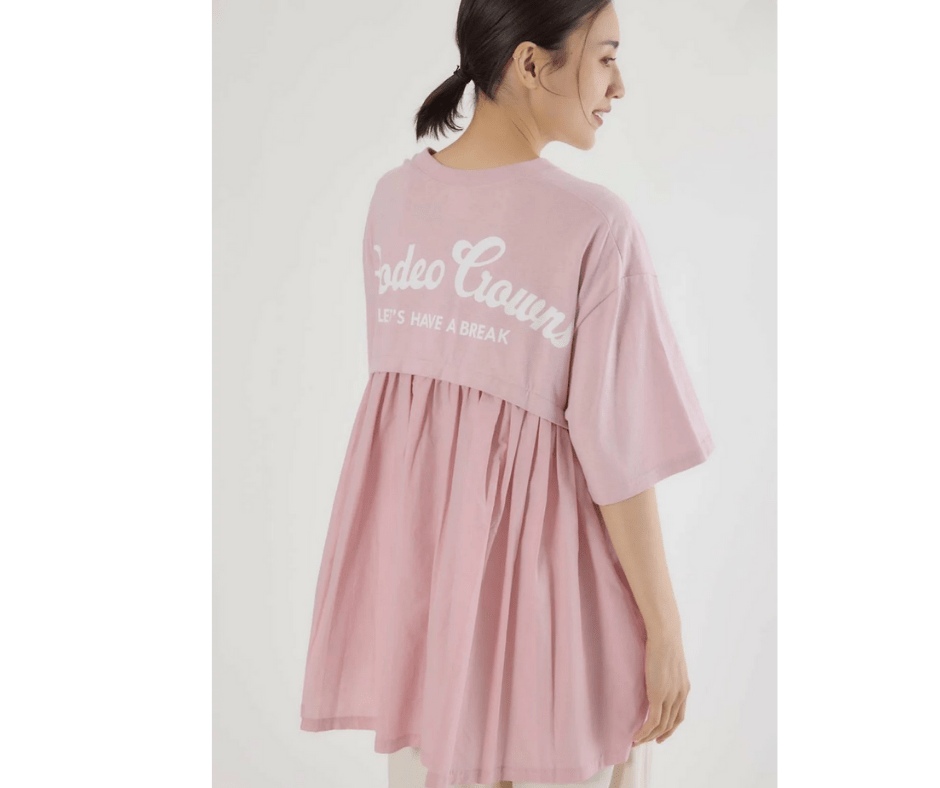 日本直送Rode Crown Back Gathered Docking T-Shirt - HLY & CHOCCICO