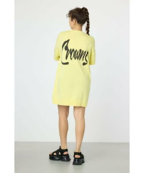 日本直送Rode Crown Spray Logo Knit Dress - HLY & CHOCCICO