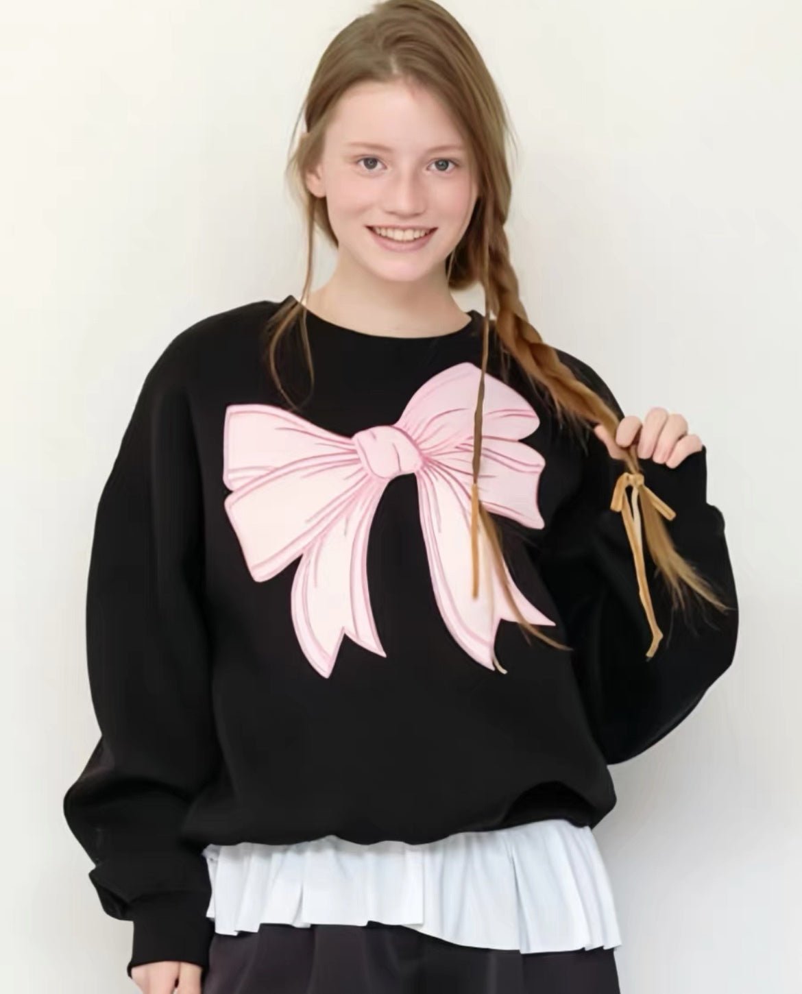 韓國潮牌RonRon bow sweatshirt - 2 Color - HLY & CHOCCICO