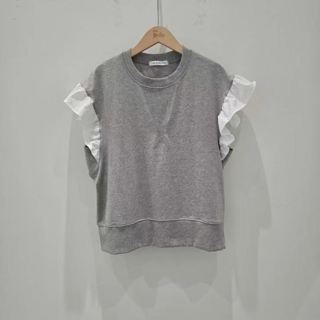 韓國直送Ruffled Elegance Tee - HLY & CHOCCICO