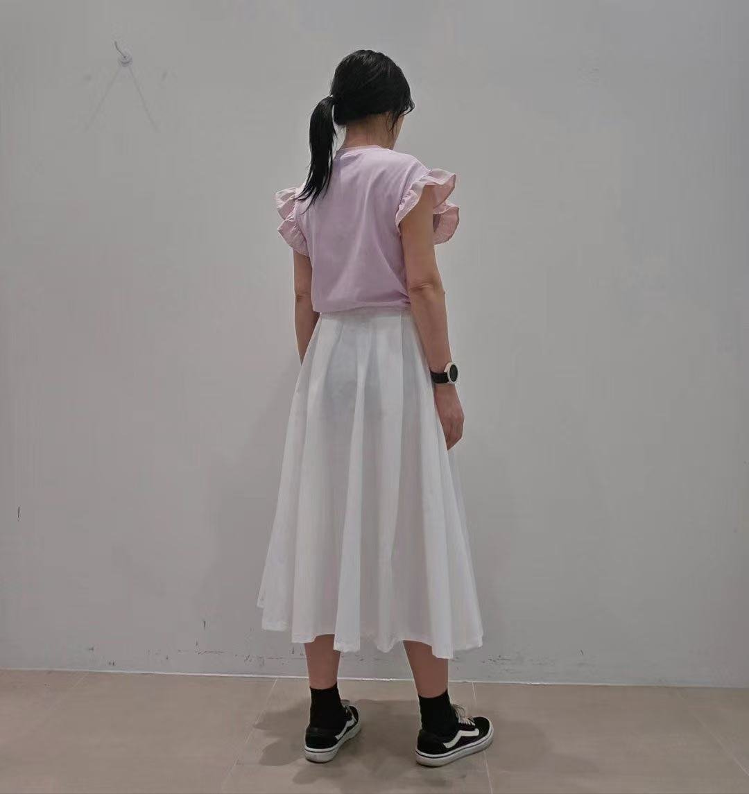 韓國直送Ruffled Elegance Tee - HLY & CHOCCICO