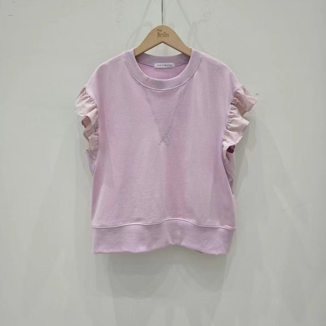 韓國直送Ruffled Elegance Tee - HLY & CHOCCICO