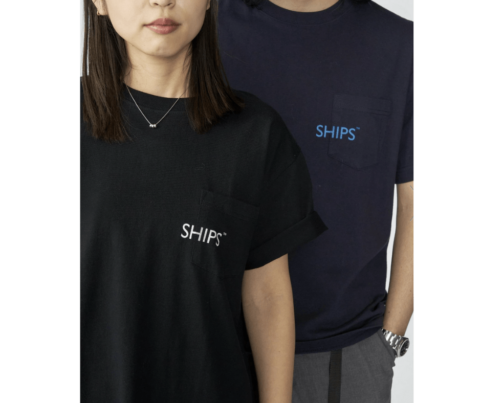 日本直送SHIPS Logo Print Pocket Tee HLY & CHOCCICO