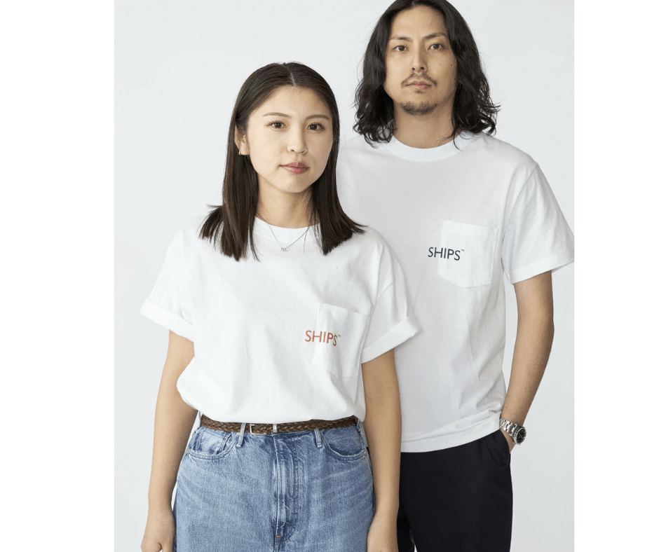 日本直送SHIPS Logo Print Pocket Tee HLY & CHOCCICO