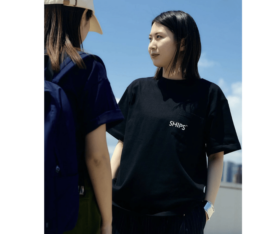 日本直送SHIPS Logo Print Pocket Tee HLY & CHOCCICO