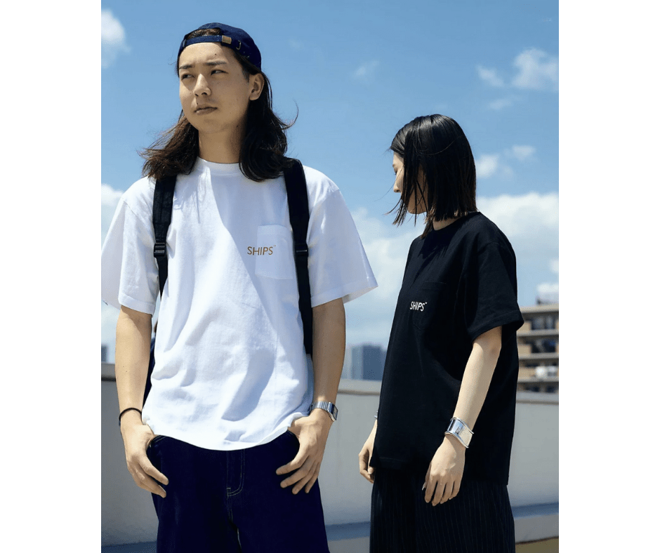 日本直送SHIPS Logo Print Pocket Tee HLY & CHOCCICO