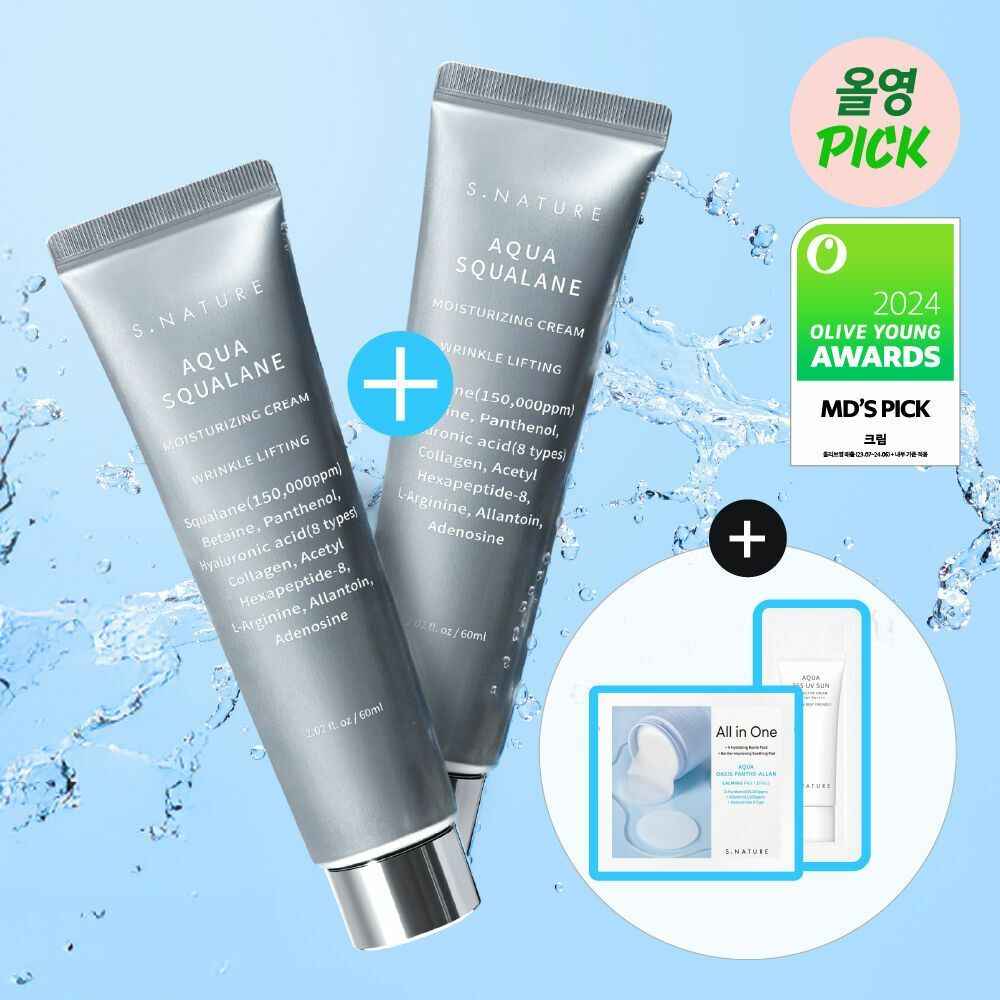 🌟 韓國 S.Nature 角鯊烷保濕面霜60ml x2支 🌟