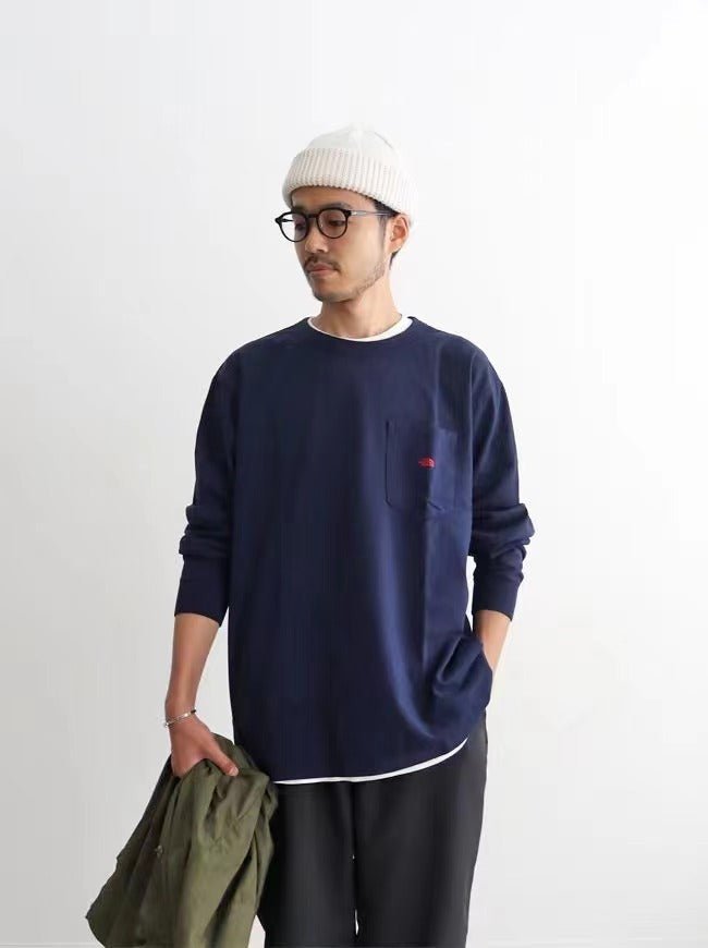 TNF PURPLE 7oz Long Sleeve Pocket Tee -6 Color - HLY & CHOCCICO