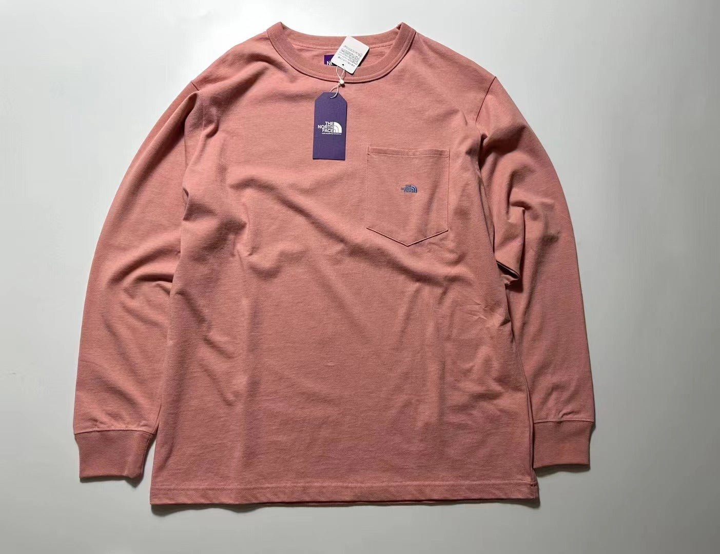 TNF PURPLE 7oz Long Sleeve Pocket Tee -6 Color - HLY & CHOCCICO
