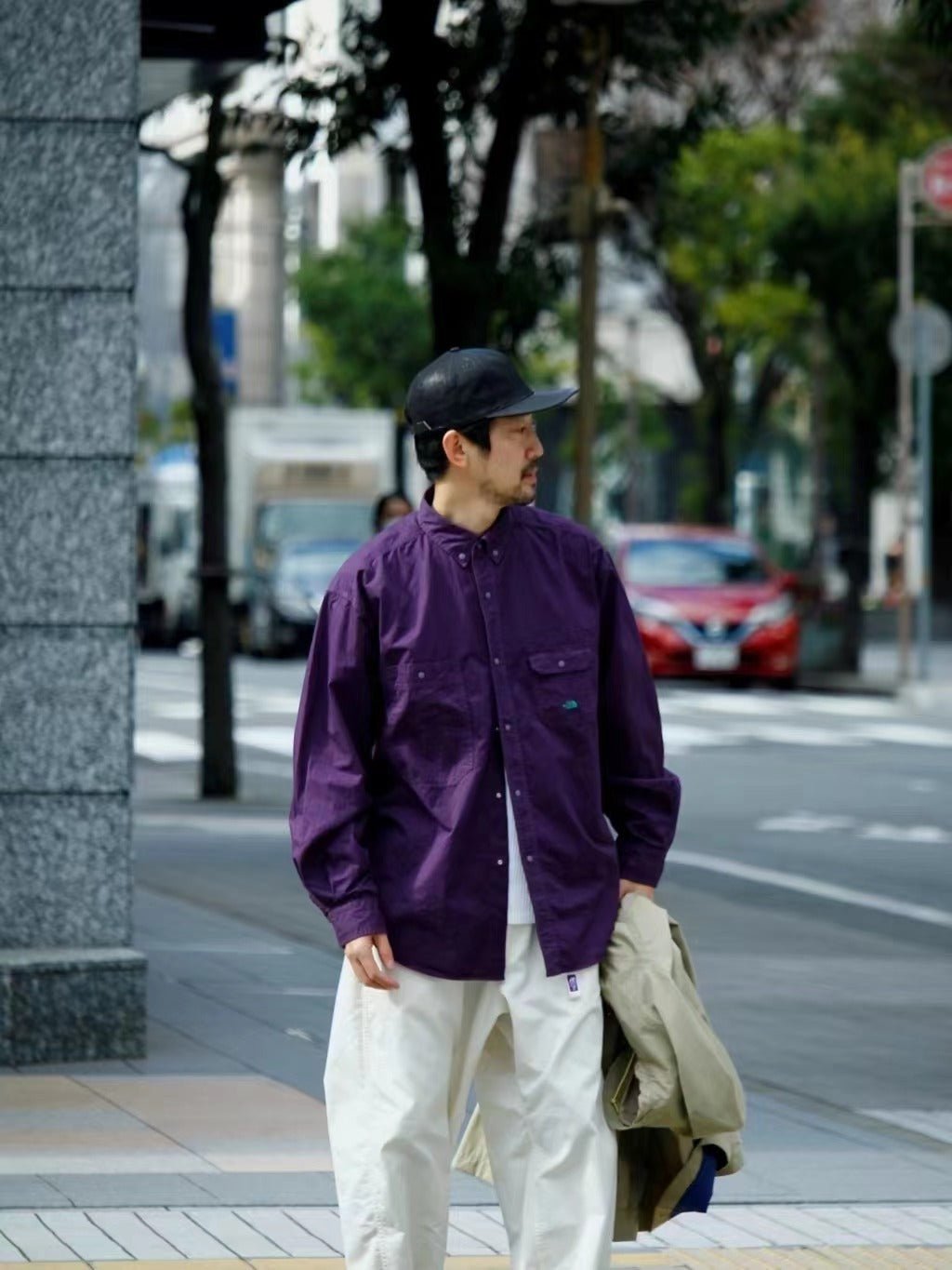TNF PURPLE LABEL Lightweight Twill B.D. Work Shirt NT3202N - HLY & CHOCCICO