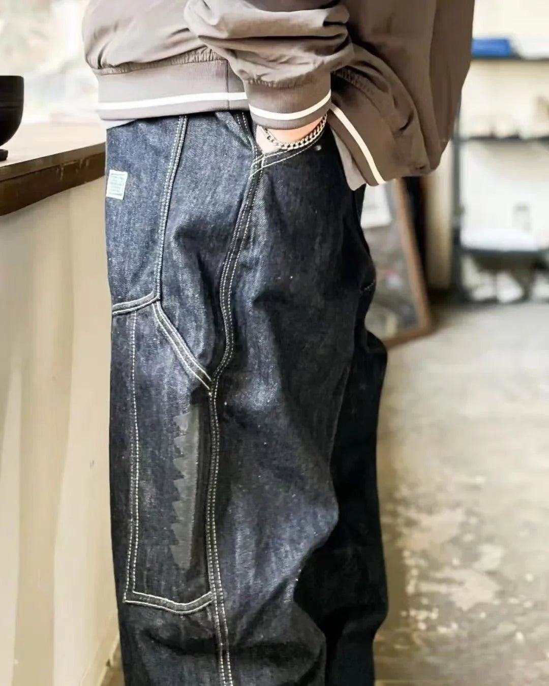 TRIBAL DENIM SARROUEL PANTS - HLY & CHOCCICO
