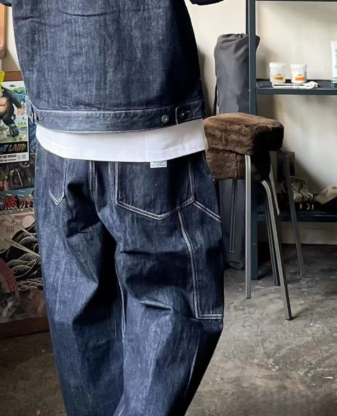 TRIBAL DENIM SARROUEL PANTS - HLY & CHOCCICO
