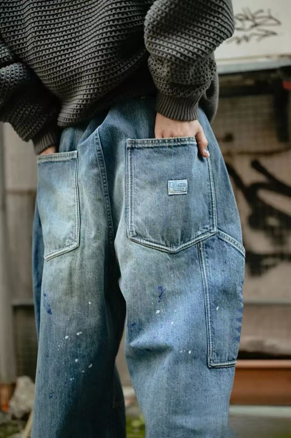 TRIBAL DENIM SARROUEL PANTS - HLY & CHOCCICO