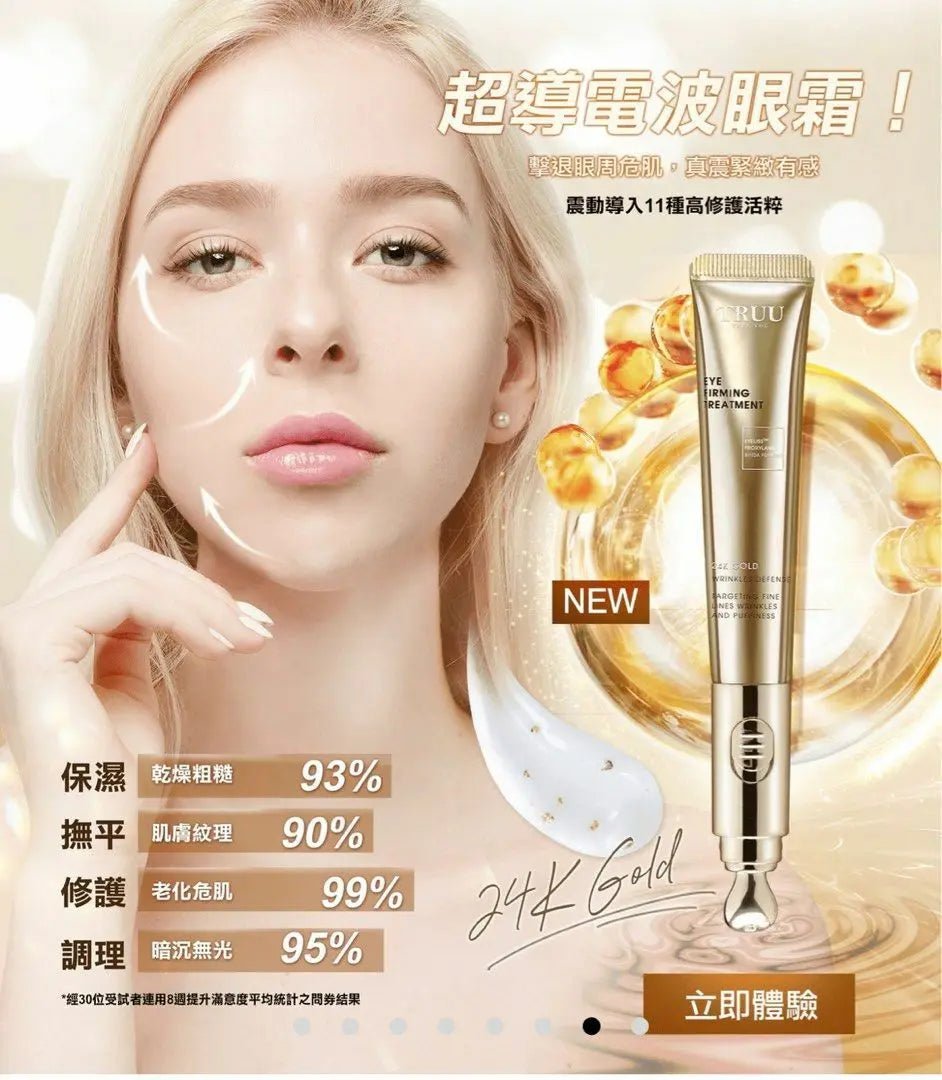 TRUU黃金胜肽緊緻電波眼霜 (高保濕震動導入版) ⭐黃金電熨斗⭐ HLY & CHOCCICO