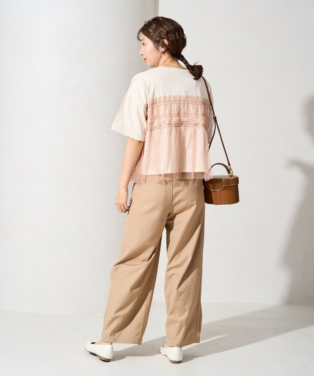 Tulle Ruffle Docking Short Sleeve T-Shirt - HLY & CHOCCICO