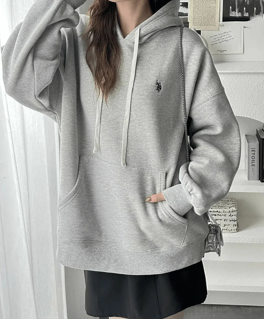 日本直送【U.S. POLO ASSN.】 Hood Embroidery Lining Brushed Hoodie - HLY & CHOCCICO