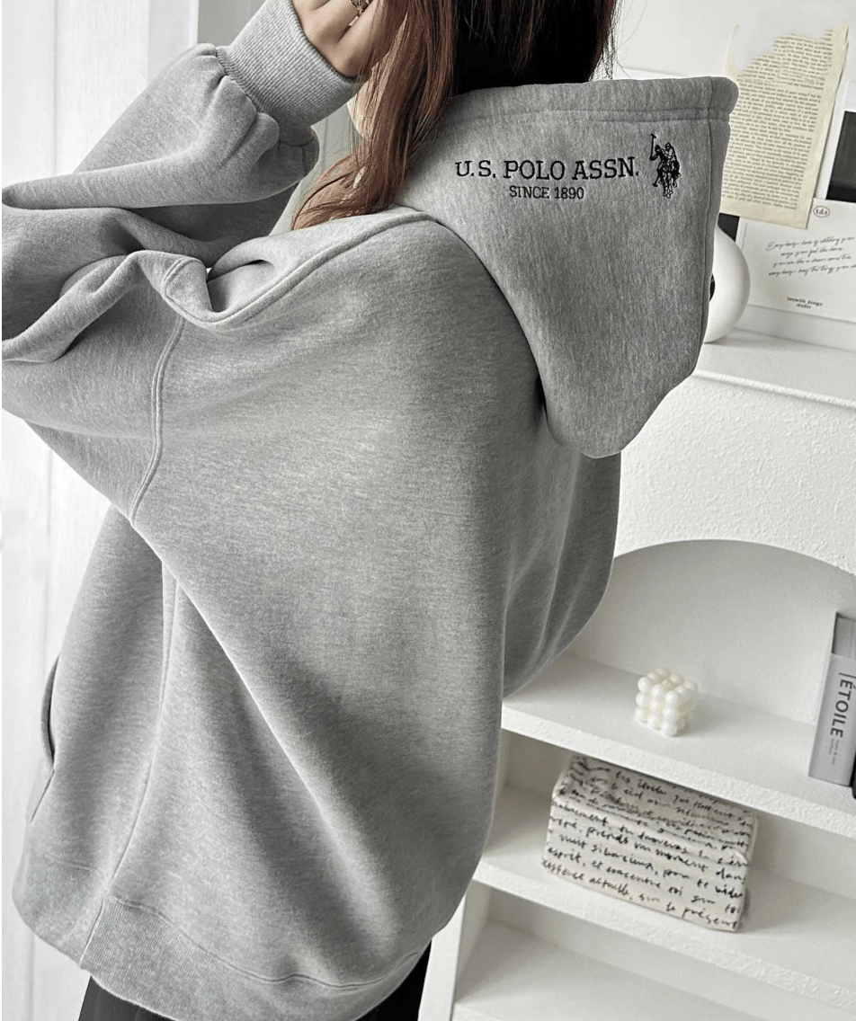 日本直送【U.S. POLO ASSN.】 Hood Embroidery Lining Brushed Hoodie - HLY & CHOCCICO
