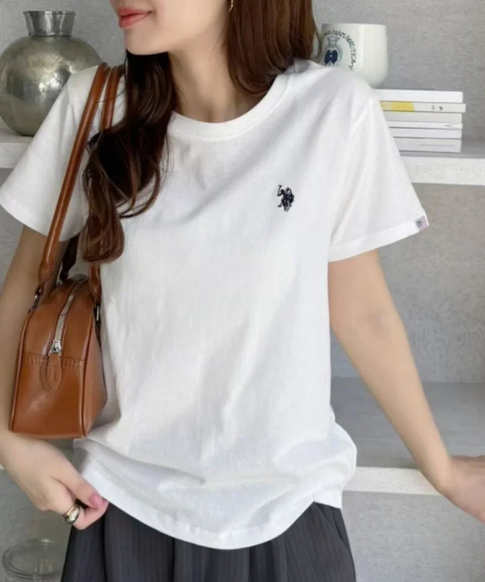 日本直送U.S. POLO ASSN. one - point embroidery compact silhouette basic Tee 🌟 - HLY & CHOCCICO