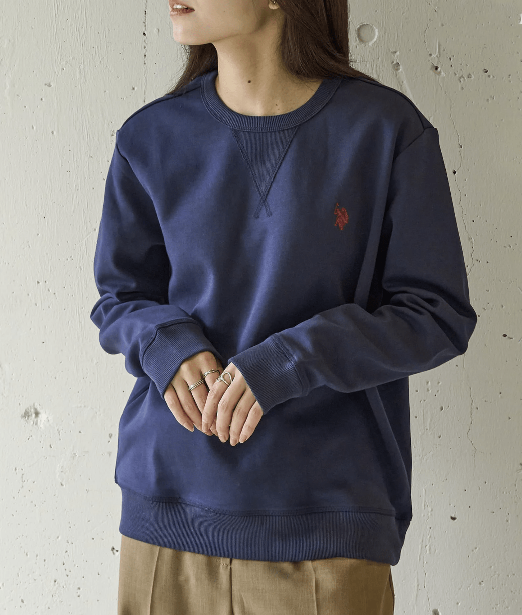 日本直送U.S. POLO ASSN. One - Point Logo Double Face Sweatshirt - HLY & CHOCCICO