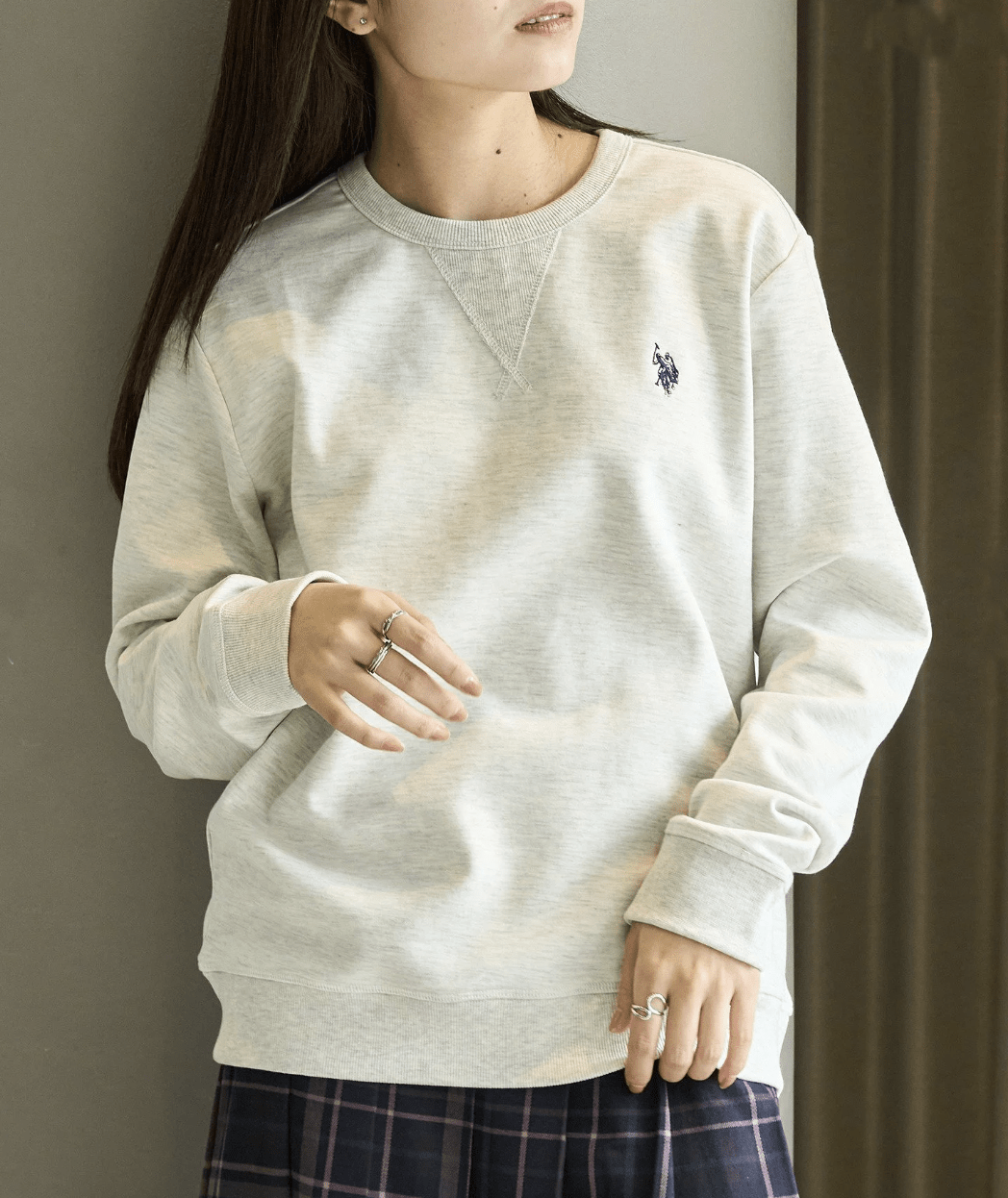 日本直送U.S. POLO ASSN. One - Point Logo Double Face Sweatshirt - HLY & CHOCCICO